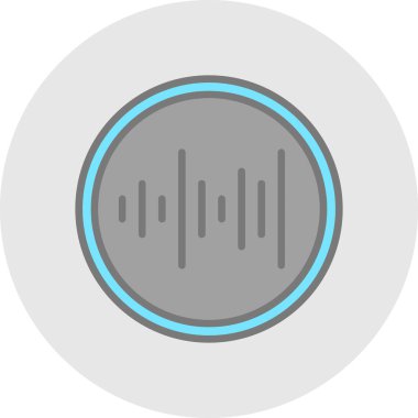 ses dalgası gölge simgesi tasarımı