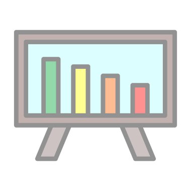 iş grafiği ikon vektör illüstrasyonu