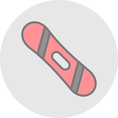 Snowboard web simgesi, vektör illüstrasyonu