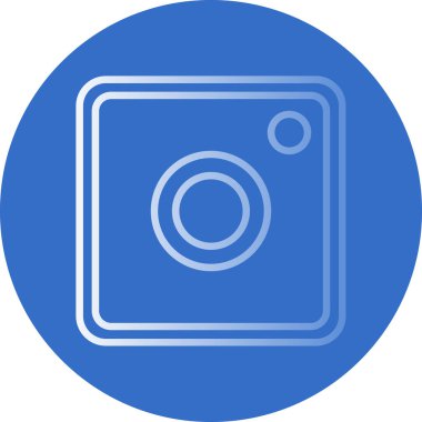 Instagram logosu. Web basit illüstrasyonu
