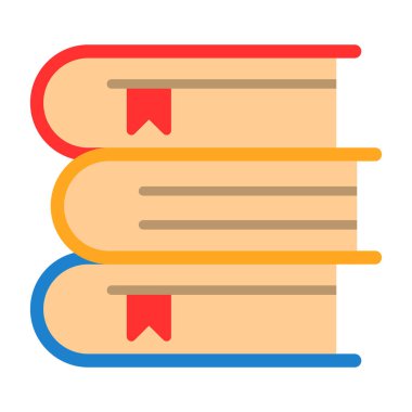 Kitap simgesi, vektör illüstrasyonu basit tasarım