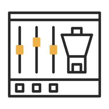 Ses denetimi web simgesi, vektör illüstrasyonu. 