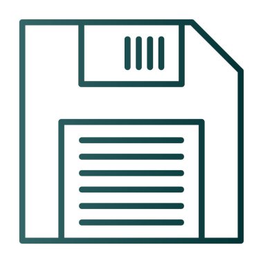 Disket disk grafik web simgesi basit illüstrasyon 