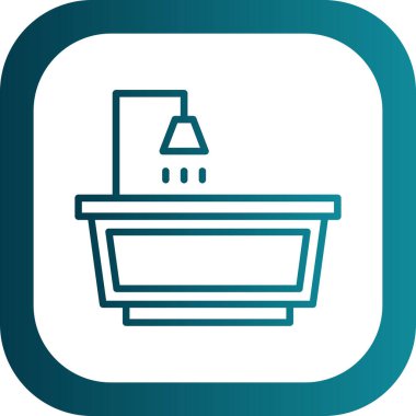 küvet web simgesi basit illüstrasyon 