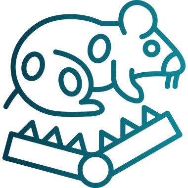 Hayvanat bahçesi hayvanları simgesi taslak biçiminde