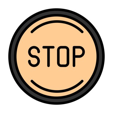 Kes şunu. Web simgesi basit illüstrasyon 