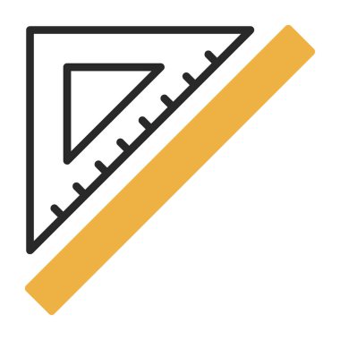 Cetvel simgesi. Cetvel tasarımı. vektör illüstrasyonu