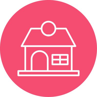 Ev. Web simgesi basit illüstrasyon 