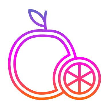 Turuncu simgenin vektör illüstrasyonu