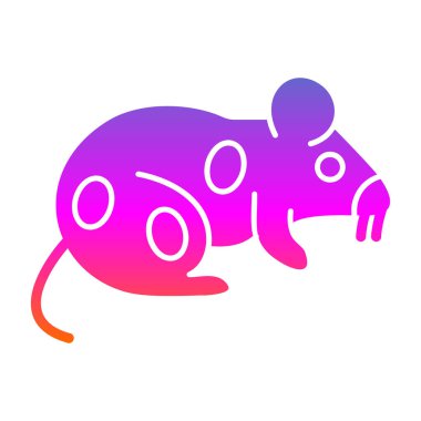 Sıçan! Web simgesi basit illüstrasyon 