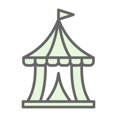 Lunapark atlıkarınca ikonu. vektör illüstrasyonu