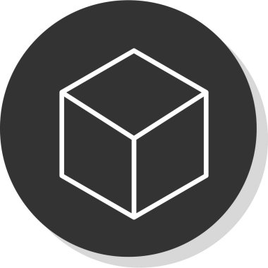 Kutu. Web simgesi basit illüstrasyon