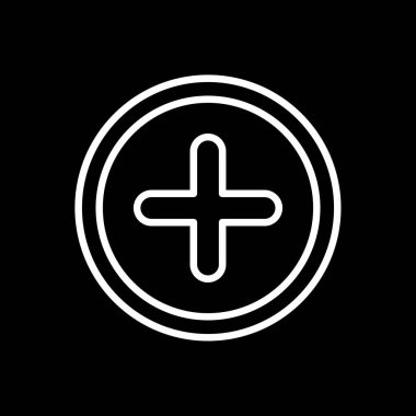 Artı işaret simgesi, vektör illüstrasyonu