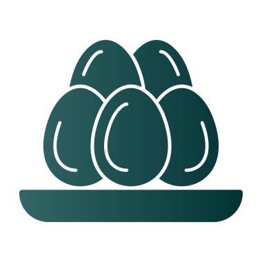 Tavuk yumurtası. Web simgesi basit illüstrasyon