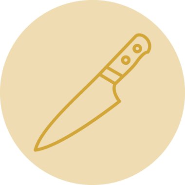 Bıçak düz simgesi, vektör illüstrasyonu 