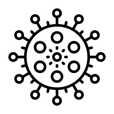 Corona virüs simgesi vektör illüstrasyonu