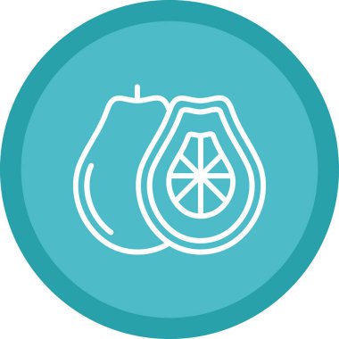 Pomelo meyvesi. vektör simgesi basit resimleme