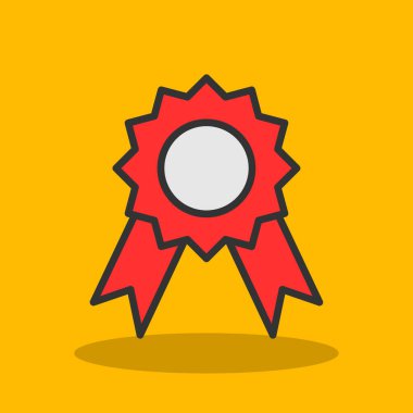 Madalya Web simgesi basit illüstrasyon 