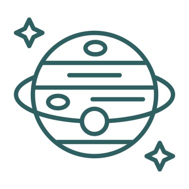 gezegen simgesi, vektör illüstrasyonu basit tasarım