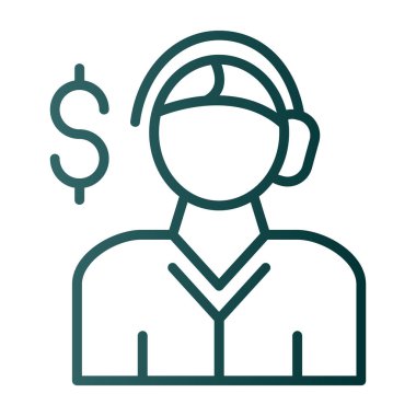 Salesman web icon vector illustration