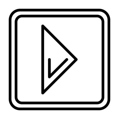 Ok Başlığı Sağ simge vektör çizimi