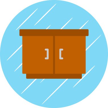 Düz dağıtım simgesi, vektör illüstrasyonu