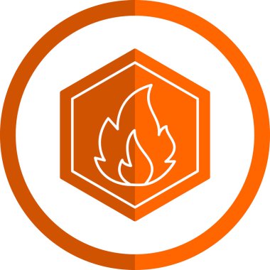  Düz ateş ikonu. illüstrasyon vektörü 