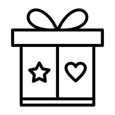 Hediye kutusu simgesi. vektör çizimi tasarımı 