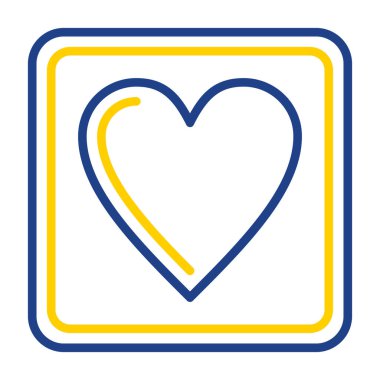 Kalp ikonu vektör illüstrasyonu