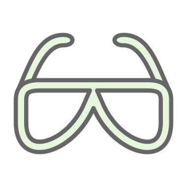 Gözlükler. Web simgesi basit illüstrasyon 