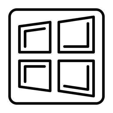 pencere simgesi vektör illüstrasyonu