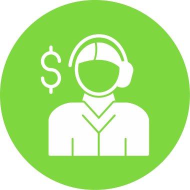 Salesman web icon vector illustration