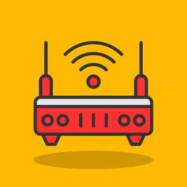 wifi internet yönlendirici vektör çizimi 