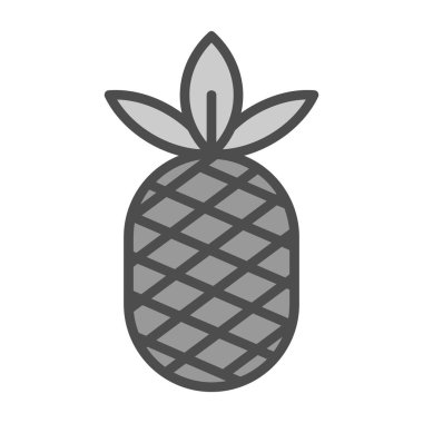 Ananas. Web simgesi basit illüstrasyon 