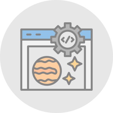 Modern bir simgenin vektör illüstrasyonu