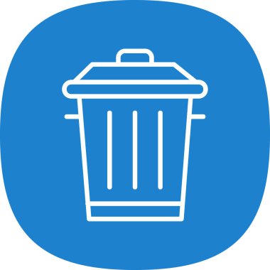 Çöp kutusu simgesi. vektör illüstrasyonu