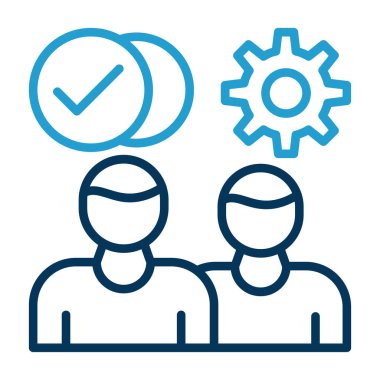 Takım çalışması web simgesi vektör çizimi