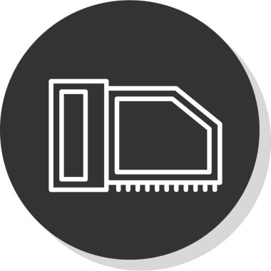 Demir testeresi. Web basit simgesi illüstrasyonu