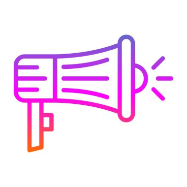 megafon simgesi, kampanya konsepti vektör illüstrasyonu