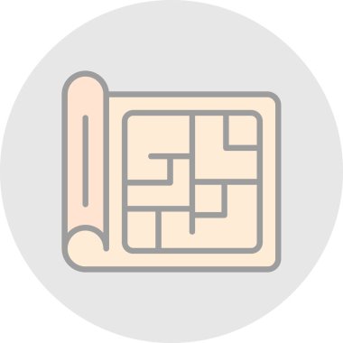 Şablon simgesi, vektör illüstrasyonu basit tasarım