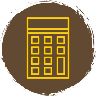 Basit Hesaplayıcı Simgesi, vektör illüstrasyonu