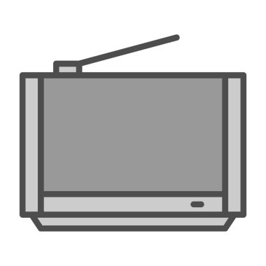 televizyon web simgesi vektör illüstrasyonu