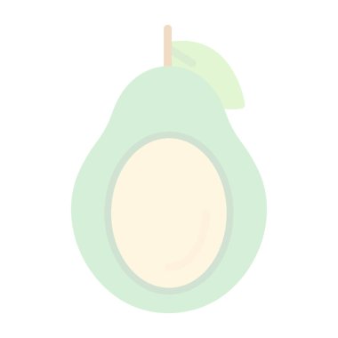 Basit Avokado simgesi, vektör illüstrasyonu