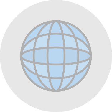 Dünya çapında simge vektör illüstrasyonu 