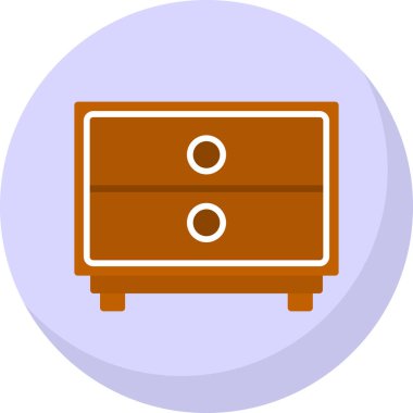 Çekmeceler, mobilya simgesi, basit illüstrasyon 