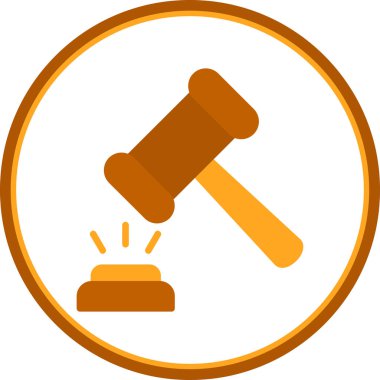 Açık arttırma. Web simgesi vektör illüstrasyonu 
