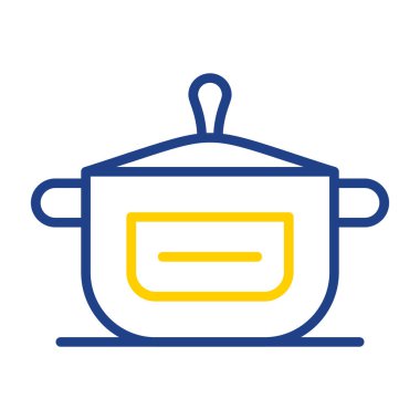 yemek kabı simgesi, vektör illüstrasyonu