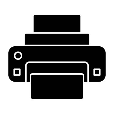 Yazıcı simgesinin vektör illüstrasyonu 