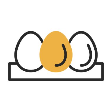 Tavuk yumurtası. Web simgesi basit illüstrasyon