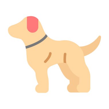 Köpek. Web simgesi basit illüstrasyon 